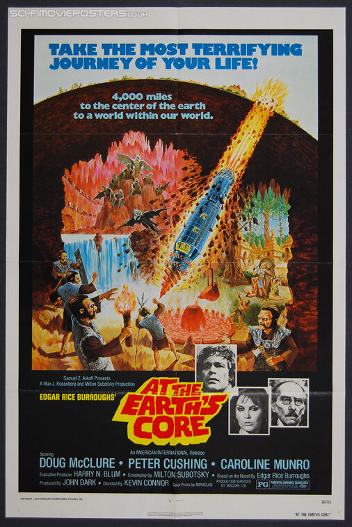 At the Earth's Core (1976) - Original US One Sheet Movie Poster