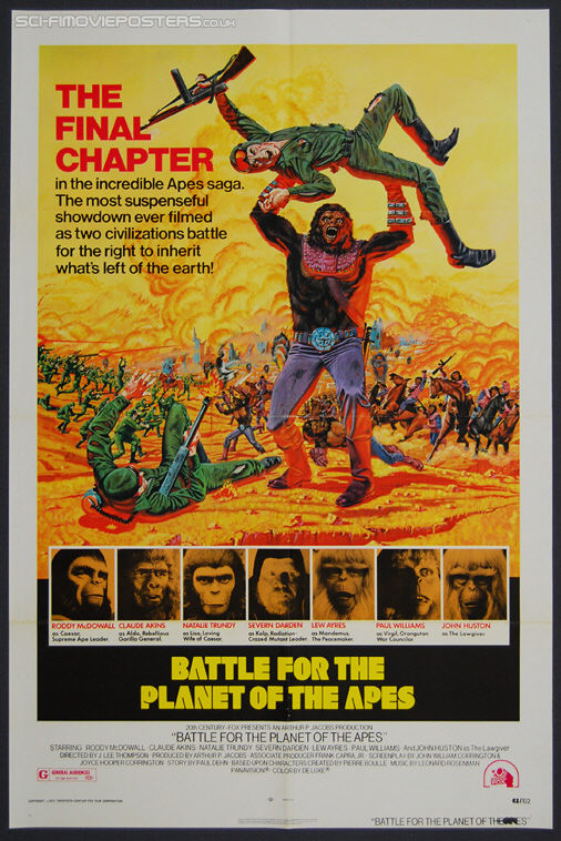 Battle for the Planet of the Apes (1973) - Original US One Sheet Movie Poster