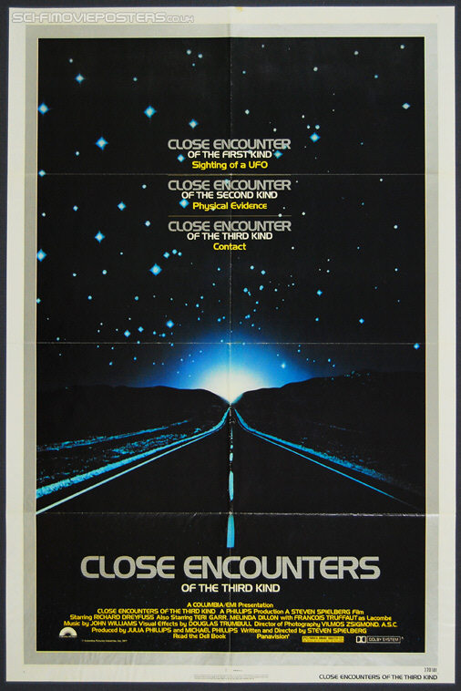 Close Encounters of the Third Kind (1977) 'PG' - Original US One Sheet Movie Poster(1981) - Original US One Sheet Movie Poster