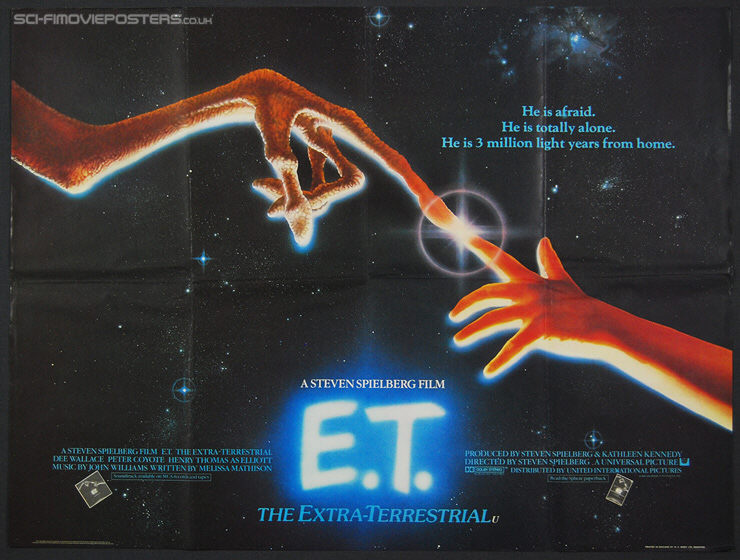 E T: The Extra-Terrestrial (1982) - Original British Quad Movie Poster