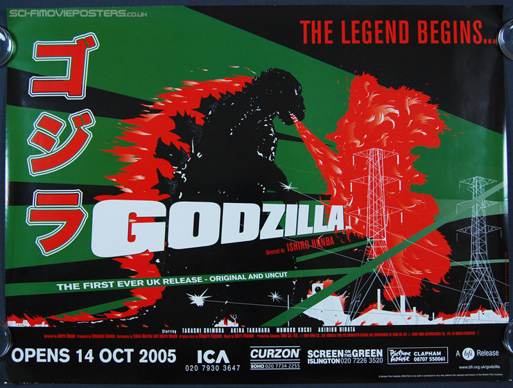 Godzilla (Gojira) (1954) BFI Re-release 2005 - Original British Quad Movie Poster