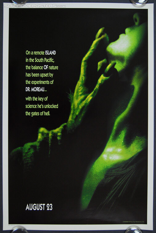 Island of Dr Moreau, The (1996) Advance - Original US One Sheet Movie Poster