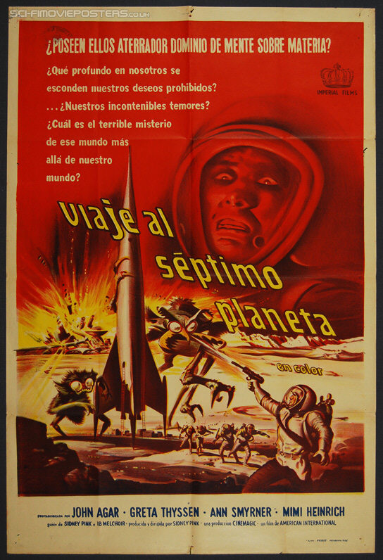 Journey to the Seventh Planet (1962) - Original Argentinean One Sheet Movie Poster