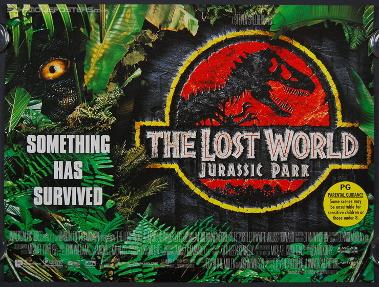Jurassic Park: The Lost World: (1997) - Original British Quad Movie Poster