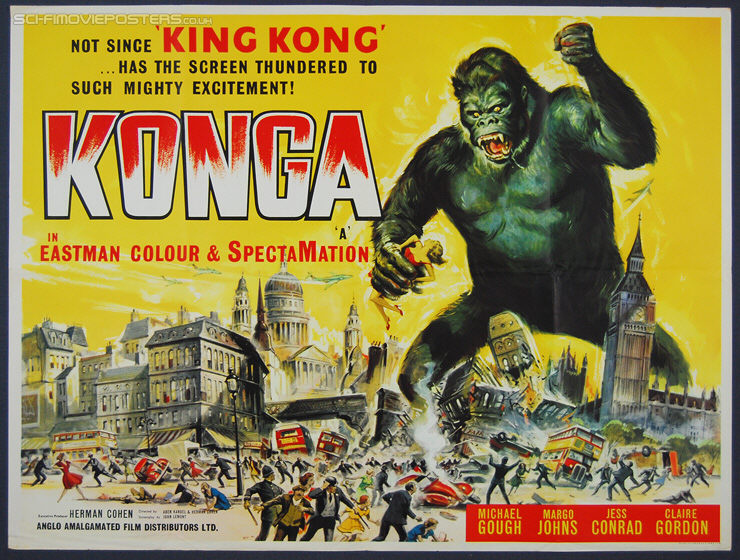 Konga (1961) - Original British Quad Movie Poster