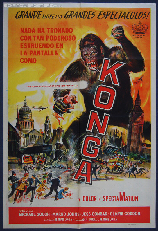 Konga (1961) - Original Argentinean One Sheet Movie Poster