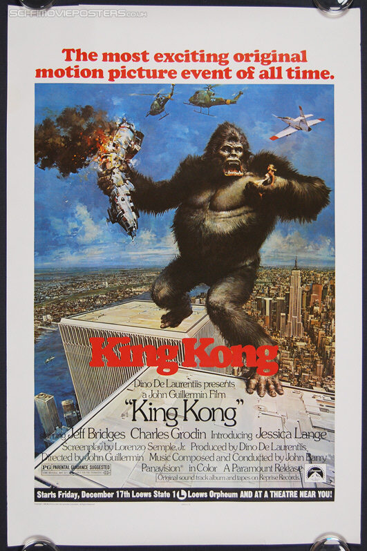 King Kong 1976 Original US One Sheet Movie Poster