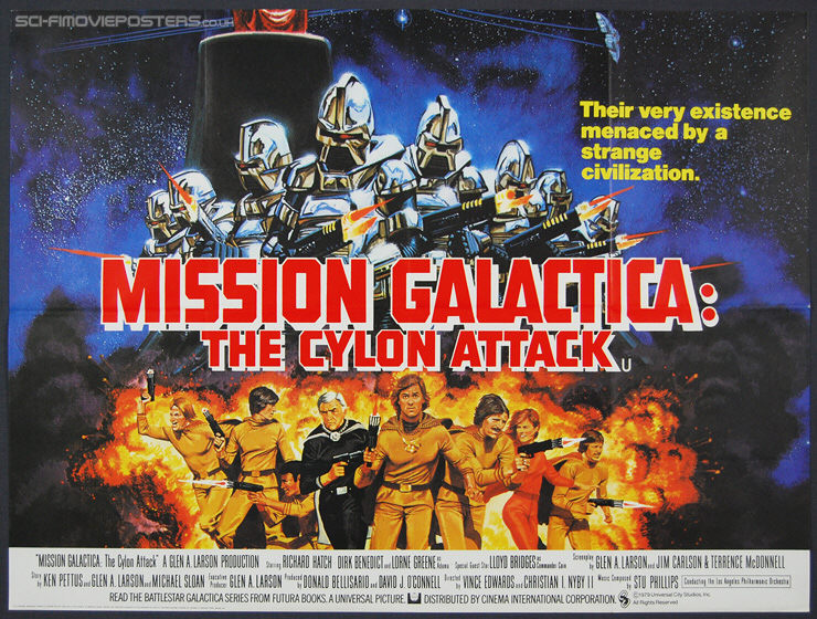 Mission Galactica: The Cylon Attack (1978) - Original British Quad Movie Poster