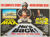 Mad Max (1979) + Mad Max 2 (1981) - Double Bill - Original British Quad Movie Poster