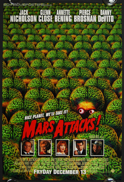 Mars Attacks! (1996) Advance - Original US One Sheet Movie Poster