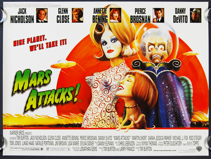 Mars Attacks! (1996) - Original British Quad Movie Poster