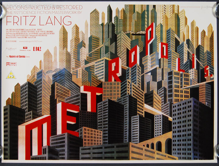 Metropolis (1927) Re-release 2010 - Original British Quad Movie Poster
