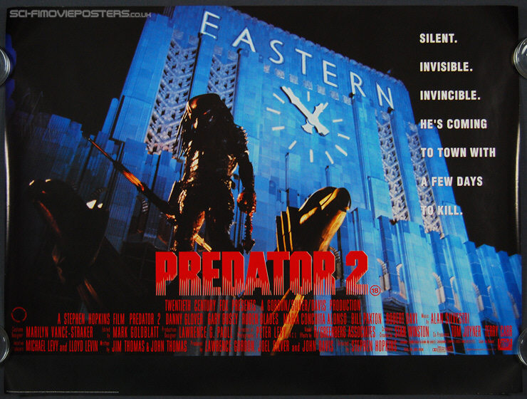 Predator 2 (1990) - Original British Quad Movie Poster