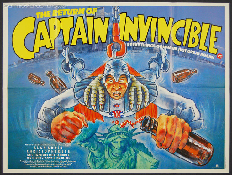 Return of Captain Invincible, The (1983) - Original British Quad Movie Poster