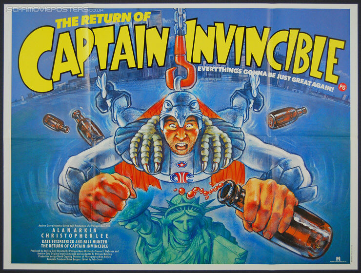 Return of Captain Invincible, The (1983) - Original British Quad Movie Poster