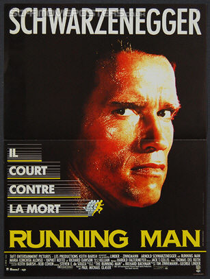 Running Man, The (1987) - Original French Movie Poster
