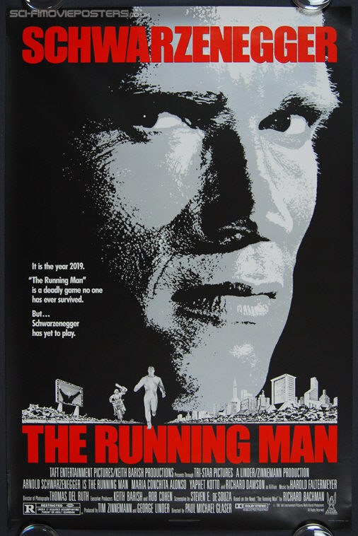 Running Man, The (1987) - Original US One Sheet Movie Poster