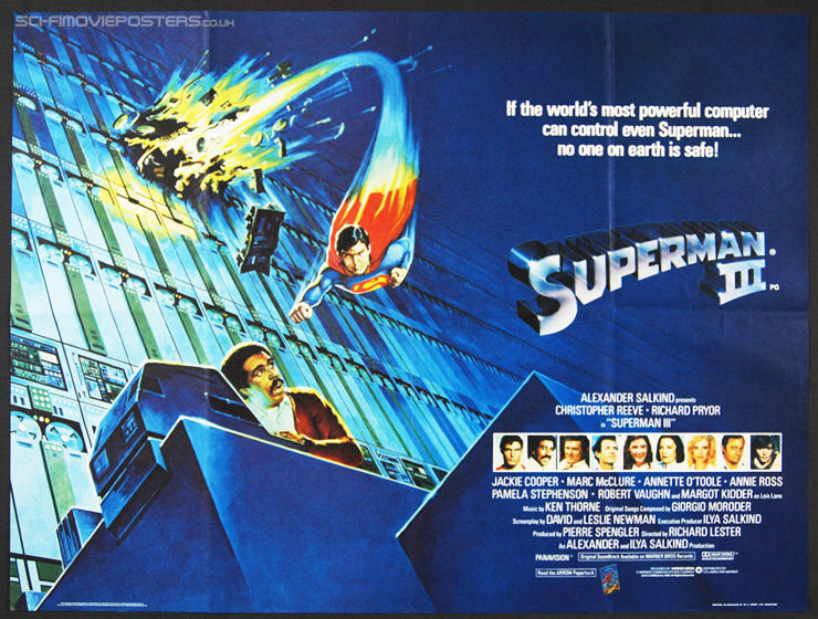 Superman III (1983) - Original British Quad Movie Poster