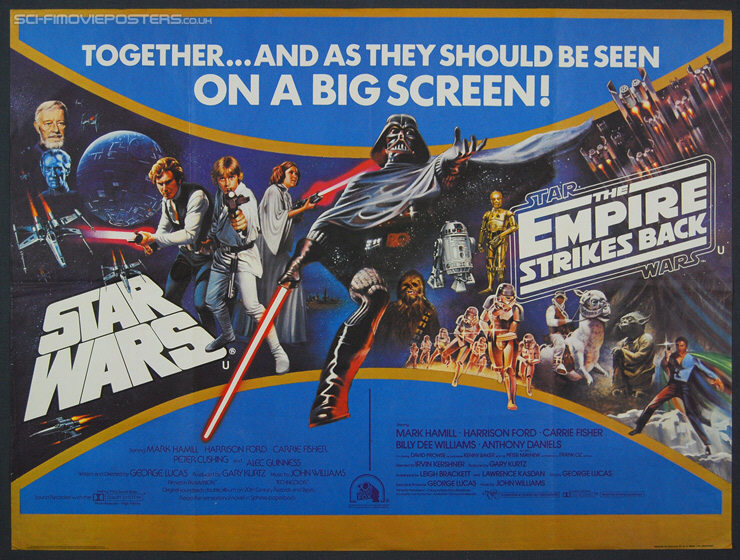 Star Wars / The Empire Strikes Back (1980) 'Together' - Original British Quad Movie Poster