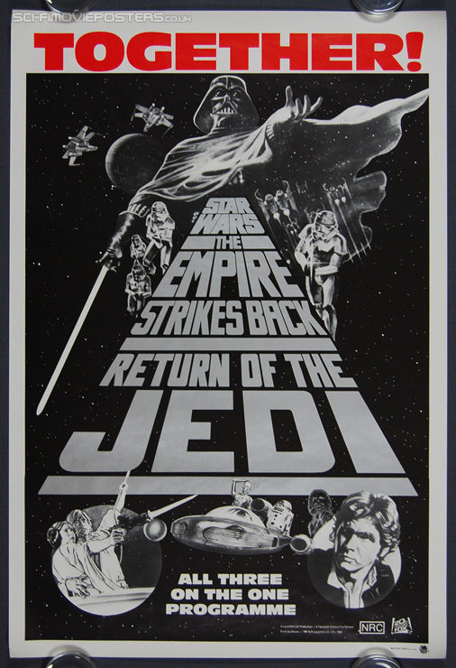 Poster. Star Wars Trilogy (1985) 'Together'. Original Australian One Sheet 