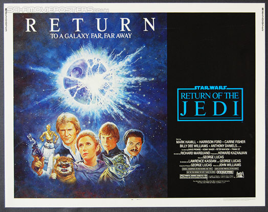Star Wars: Return of the Jedi (1983) 1985 - Original US Half Sheet Movie Poster