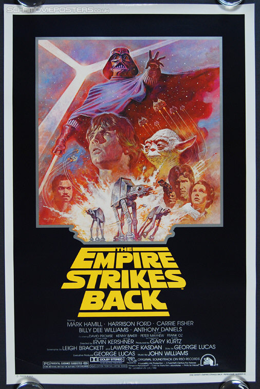 Star Wars: Back The Re-release 1981 Empire (1980) One Sheet Poster - Strikes US Original Movie