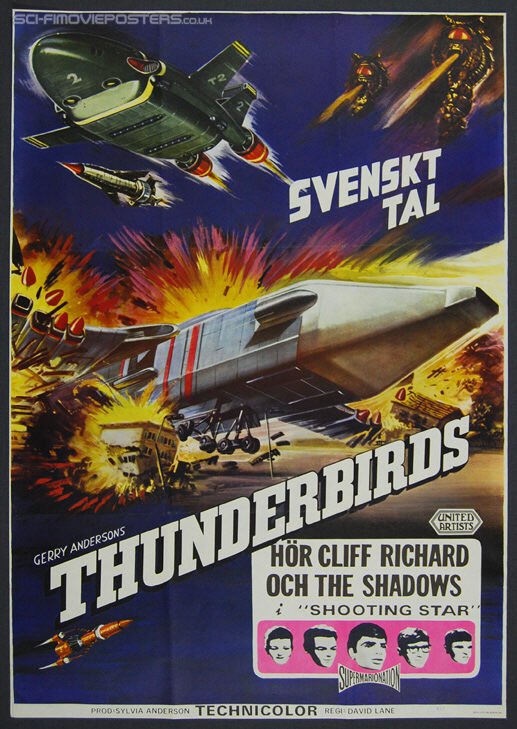 Thunderbirds Are Go (1966) - Original Swedish Movie Poster