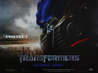 Transformers (2007) 'Protect' - Original British Quad Movie Poster