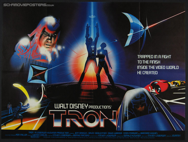 Tron (1982) - Original British Quad Movie Poster