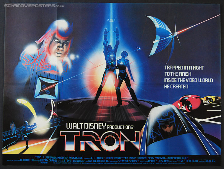 Tron (1982) - Original British Quad Movie Poster