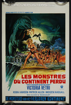 When Dinosaurs Ruled the Earth (1971) - Original Belgian Movie Poster